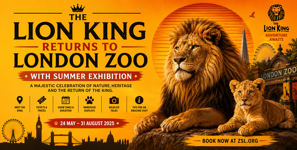 The Lion King Returns to London Zoo with Summer Exhibition